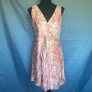 NWT Talbots Pink Floral Sleeveless Silk Dress Size 8
